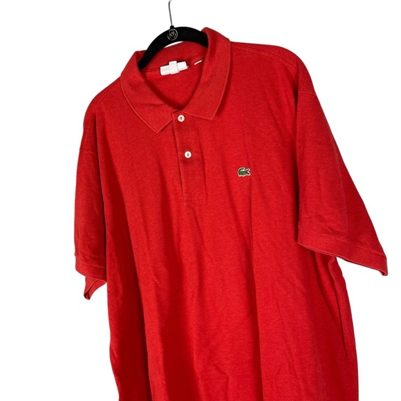 Lacoste Classic Fit Red Polo Shirt US XXL FR 7 100% Cotton Made in Peru L1264 - Picture 3 of 7